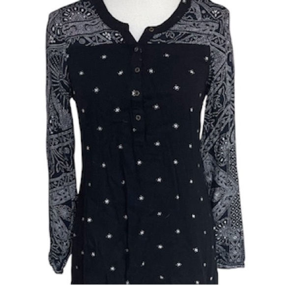 Element Eden Black and White long sleeve short dress Women’s Size M - Picture 6 of 6